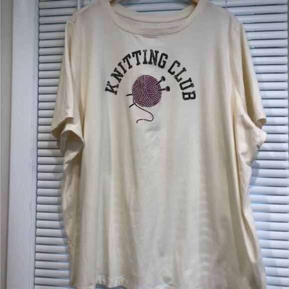 Knitting Club Oversized T-Shirt Size 3X. - Picture 1 of 14